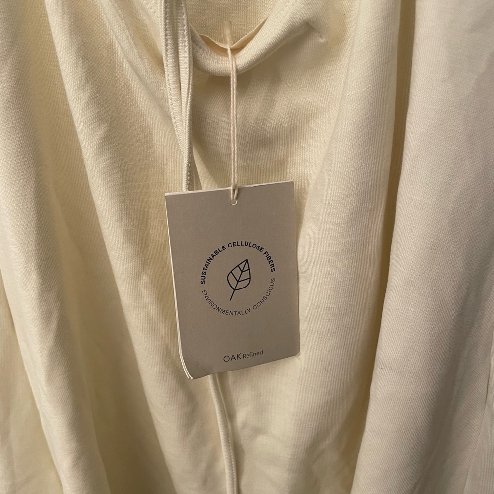 NWT OAK + FORT Mini Dress with Back Tie size Medium in White - Picture 5 of 7